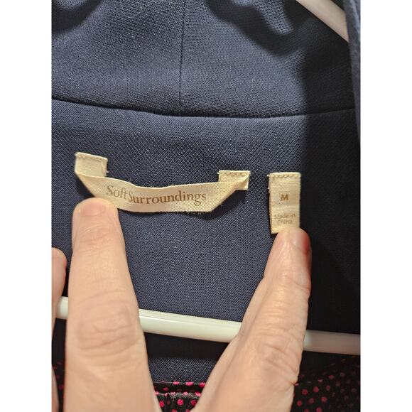 Soft Surroundings Cherry Blossom Hummingbird Embroidered Jacket Kimono Size M - Picture 2 of 7